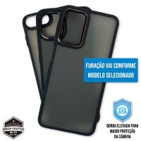 Capa iPhone 16 Plus - Clear Case Fosca Graphite Black